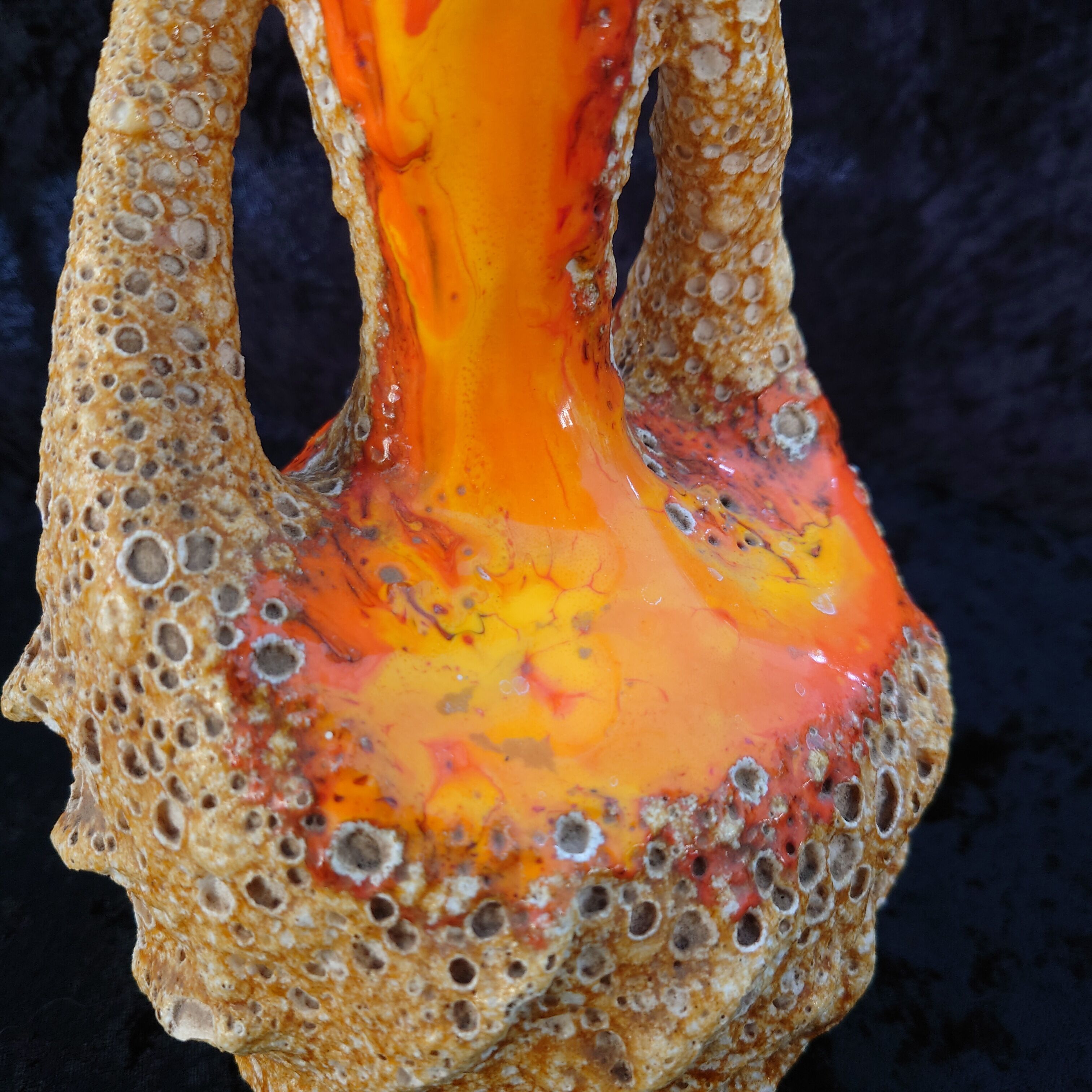 Vase orange Vallauris