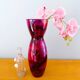 Hand-painted purple glass vase