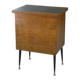 Folding occasional desk, steel, brass and oak, 1960s