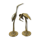 Pair of vintage brass heron