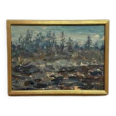 Original  Swedish Oil on Panel – “Rocky Coastline” – Signed – Vintage