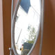 Mirror psyche in rattan - 80s - 178x56cm