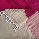Moroccan Mrirt wool rug in pink and white 180x240 cm – Handwoven Berber rug, modern boho style, authentic wool area rug.