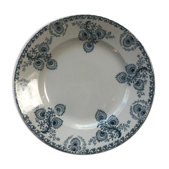 Longwy model Bengali round earthenware dish