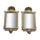 Paire de miroirs biseautés en bronze louis XIV