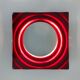 Paul Neuhaus wall lamp in red glass and chrome reflector