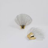 Midcentury Modern wall sconces pair ASEA, "Shell", 1950s, Sweden