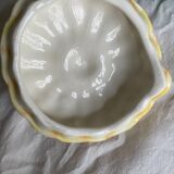 Antique majolica pumpkin jam jar