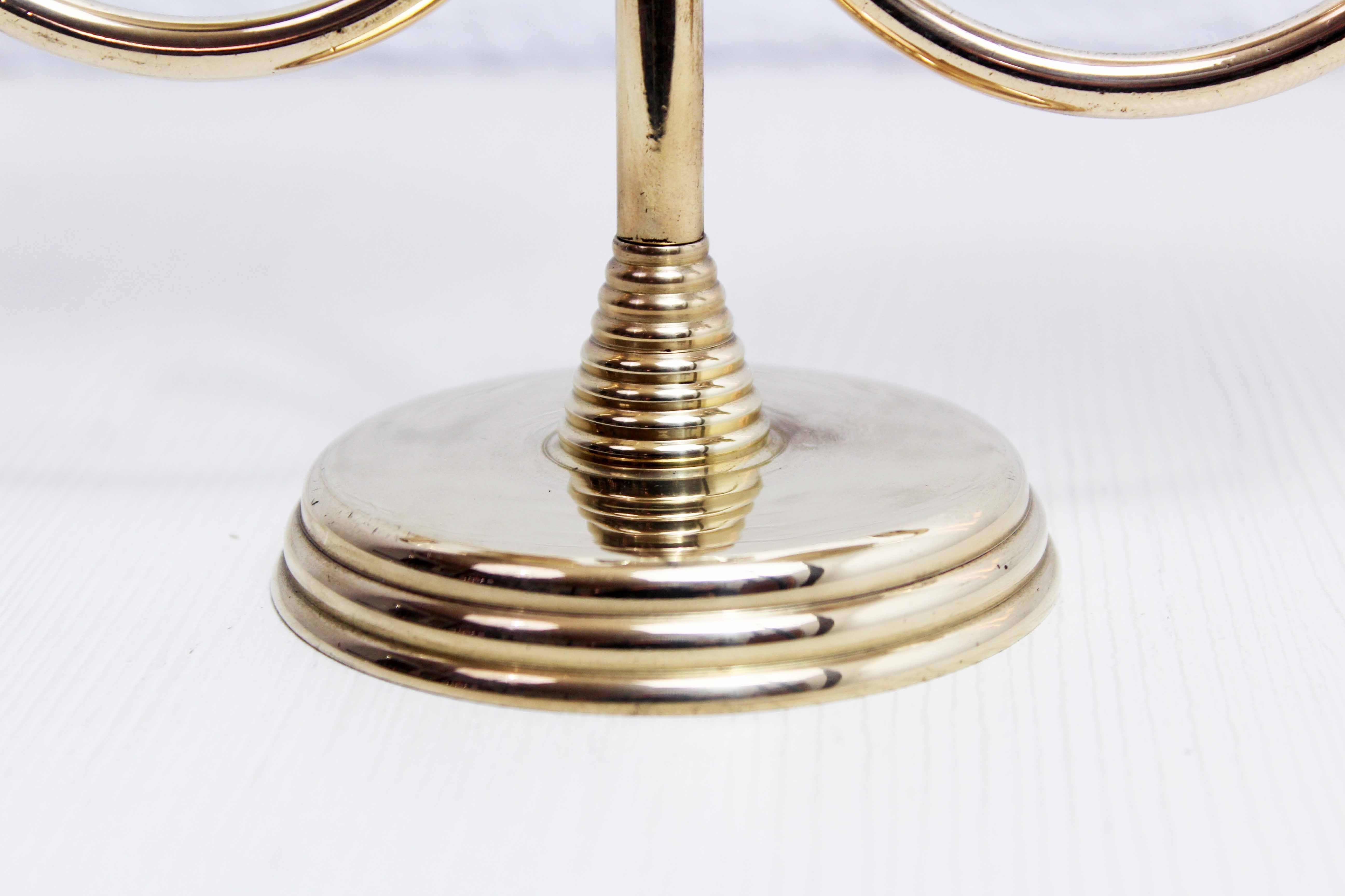 Art Deco style brass candle holder