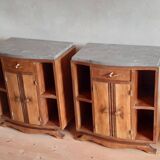 Paire de chevets Art Déco tables de nuit
