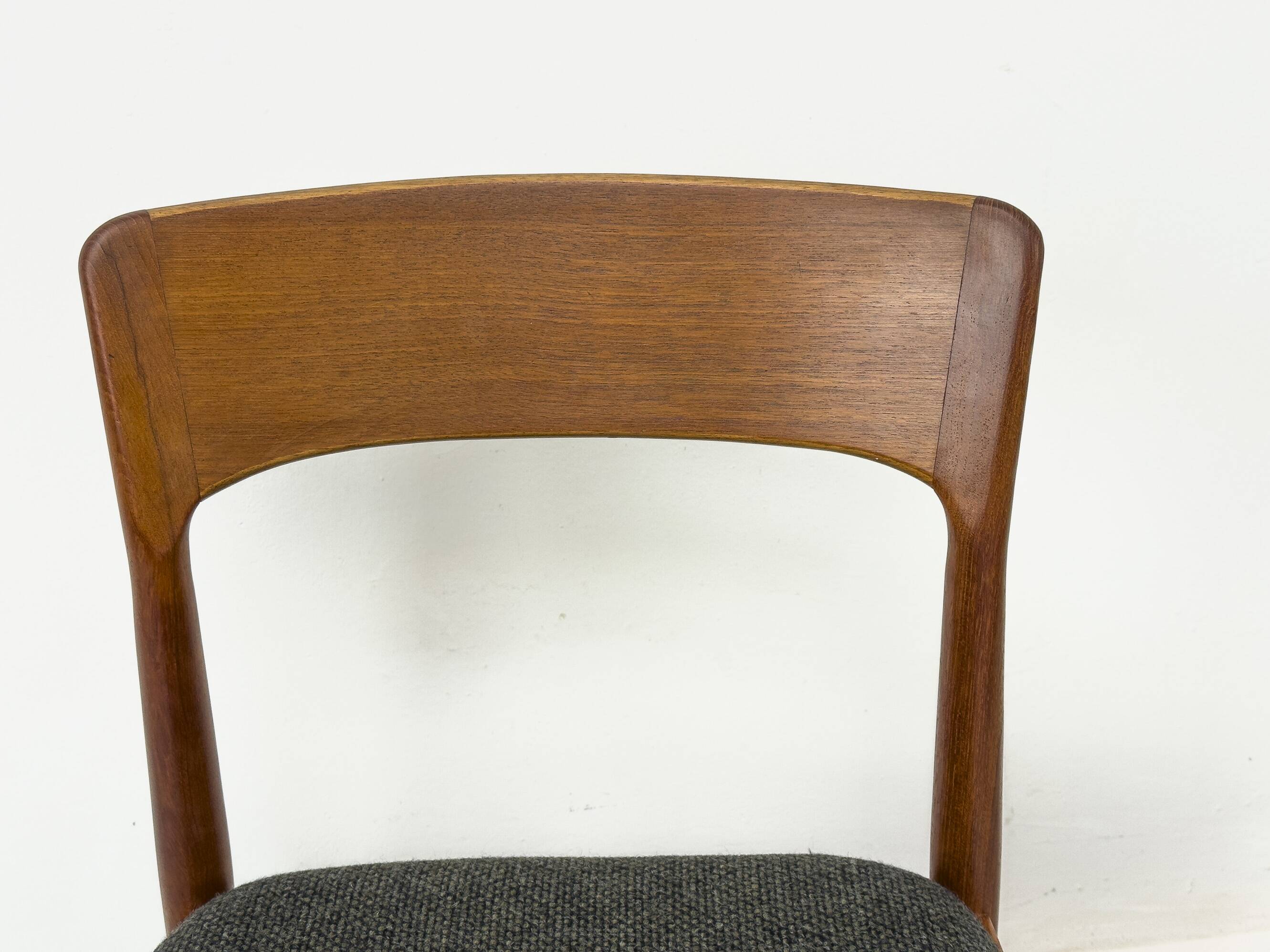 Teak and Wool Dining Chairs from Korup Stolefabrik, 1960s, Set of 4