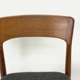 Teak and Wool Dining Chairs from Korup Stolefabrik, 1960s, Set of 4