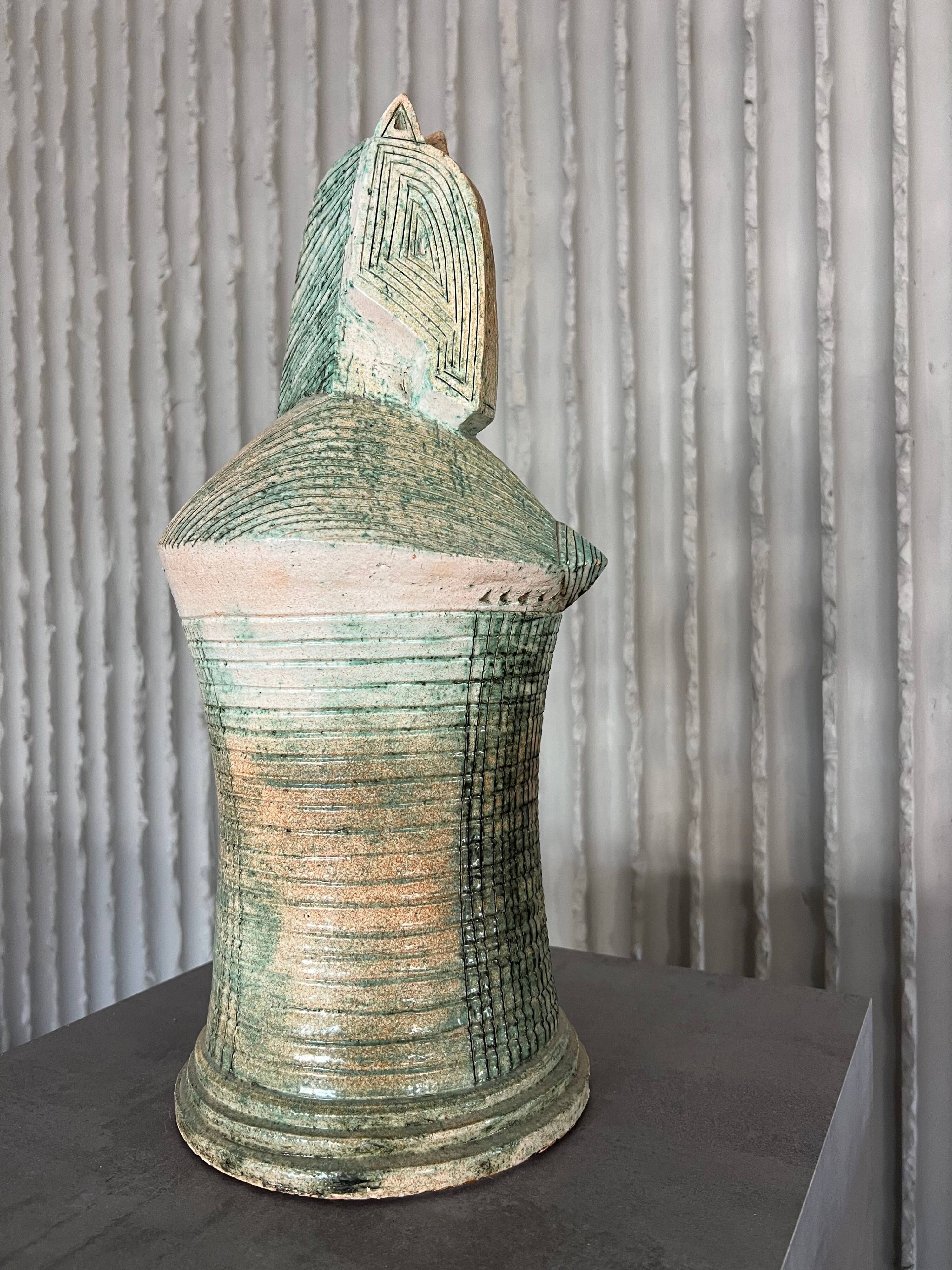 XXL (40-80cm) ceramic chess set by Maria Kenarova