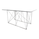 Folding steel and glass dining table by Max Sauze 1970s