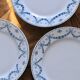 9 assiettes à dessert terre de fer signées Sarreguemines Juliana