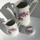 Théière cafetière et crémier porcelaine Limoges art déco