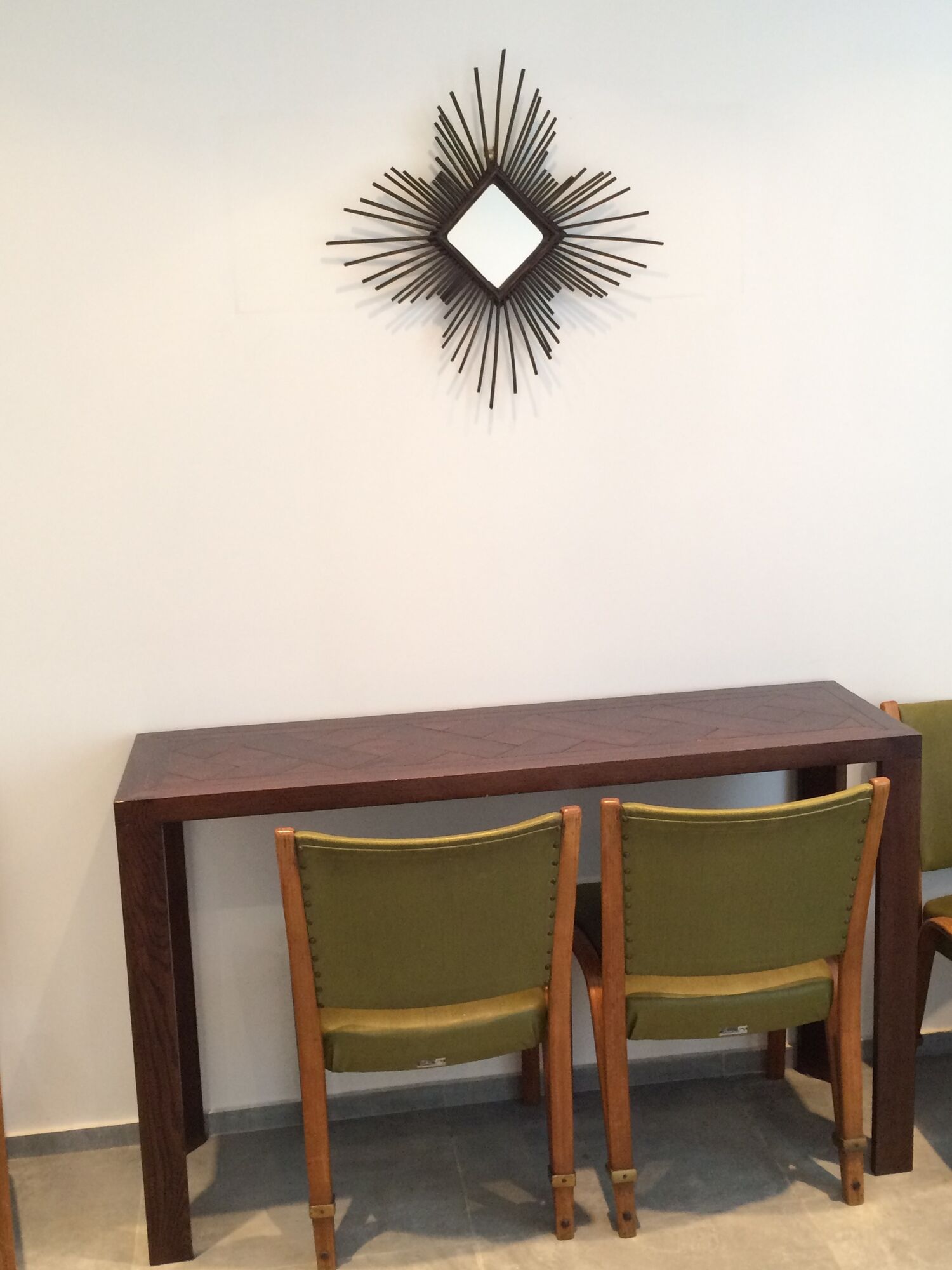 Miroir soleil années 60/70 - 62x62cm