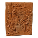Terracotta bas relief, Holy Family