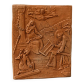 Terracotta bas relief, Holy Family