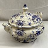 Soup bowl in earthenware stamped numbered decoration hand