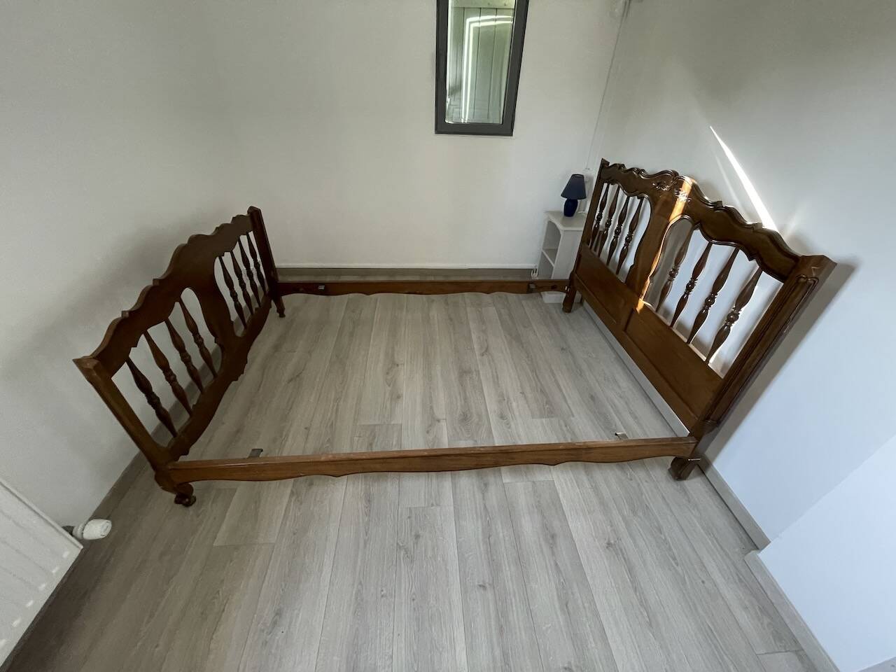 Bed 130 Provencal style solid wood