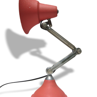 Lampe de chevet rouge granite 1950 
