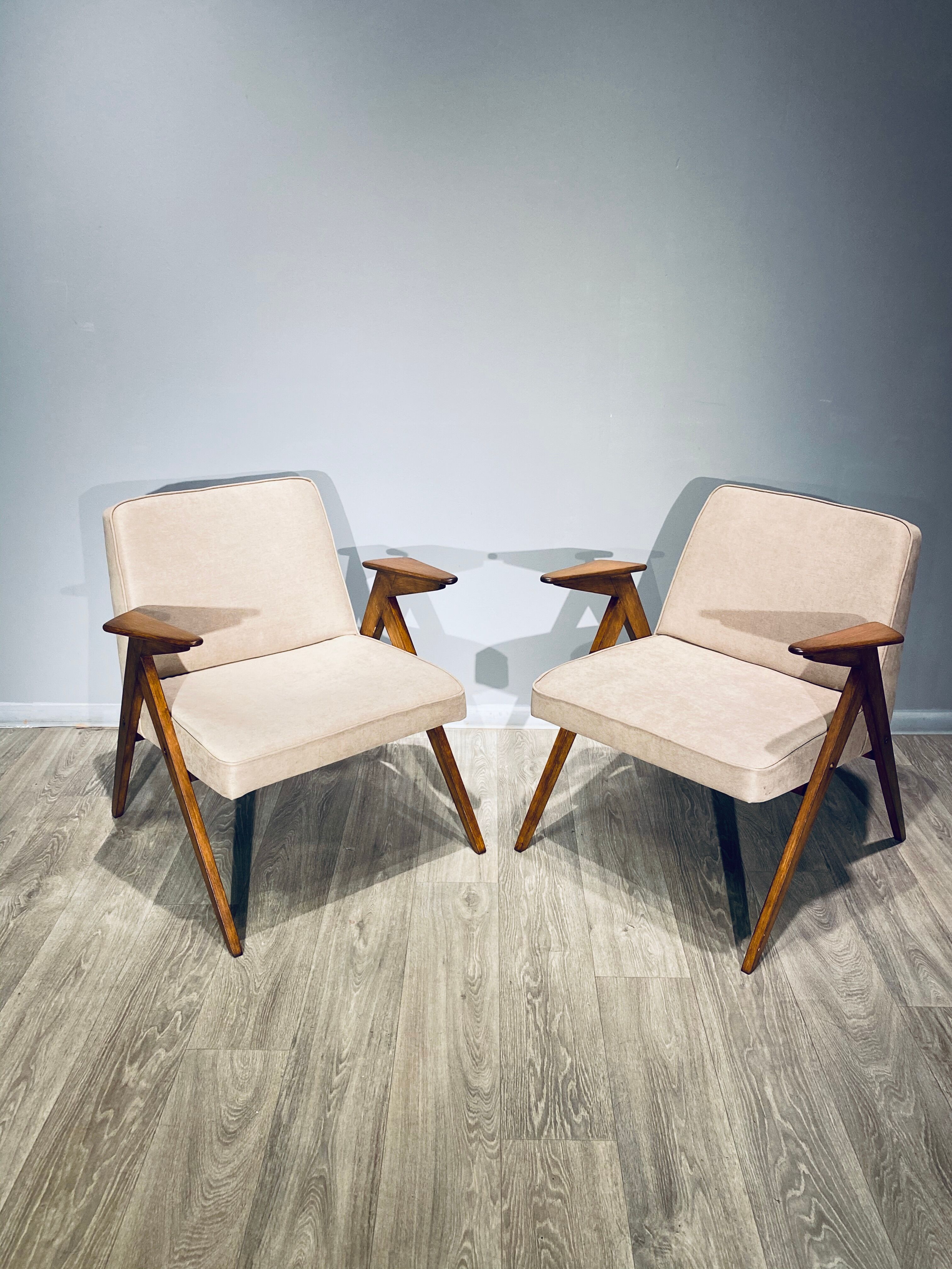 Pair of armchairs "Bunny" Proj. Józef Chierowski "Bunny" 1960'