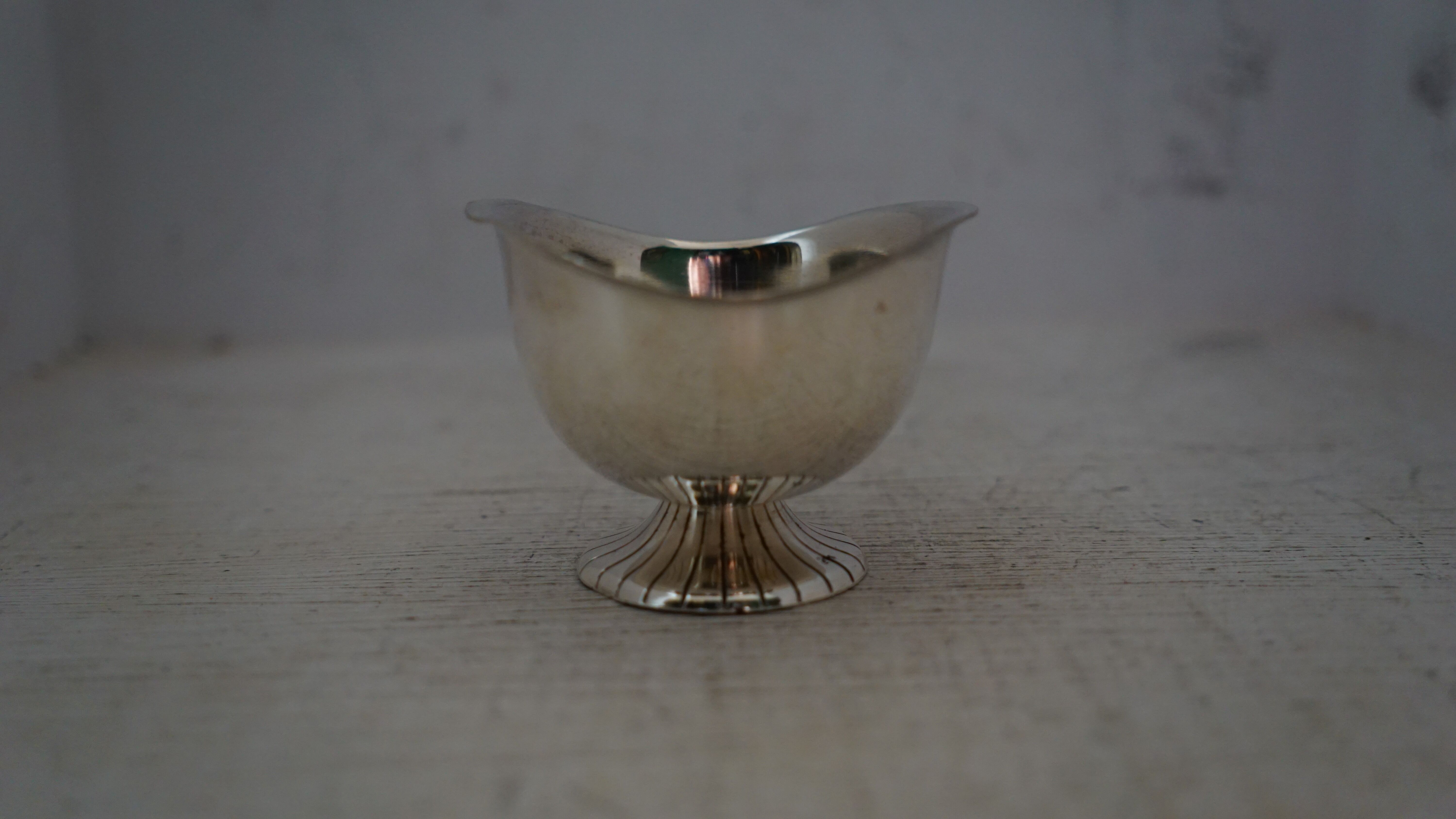 Pair of silverware saucepans