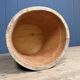 Old Swedish painted wooden trunk chair