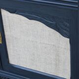 Wooden and jute sideboard