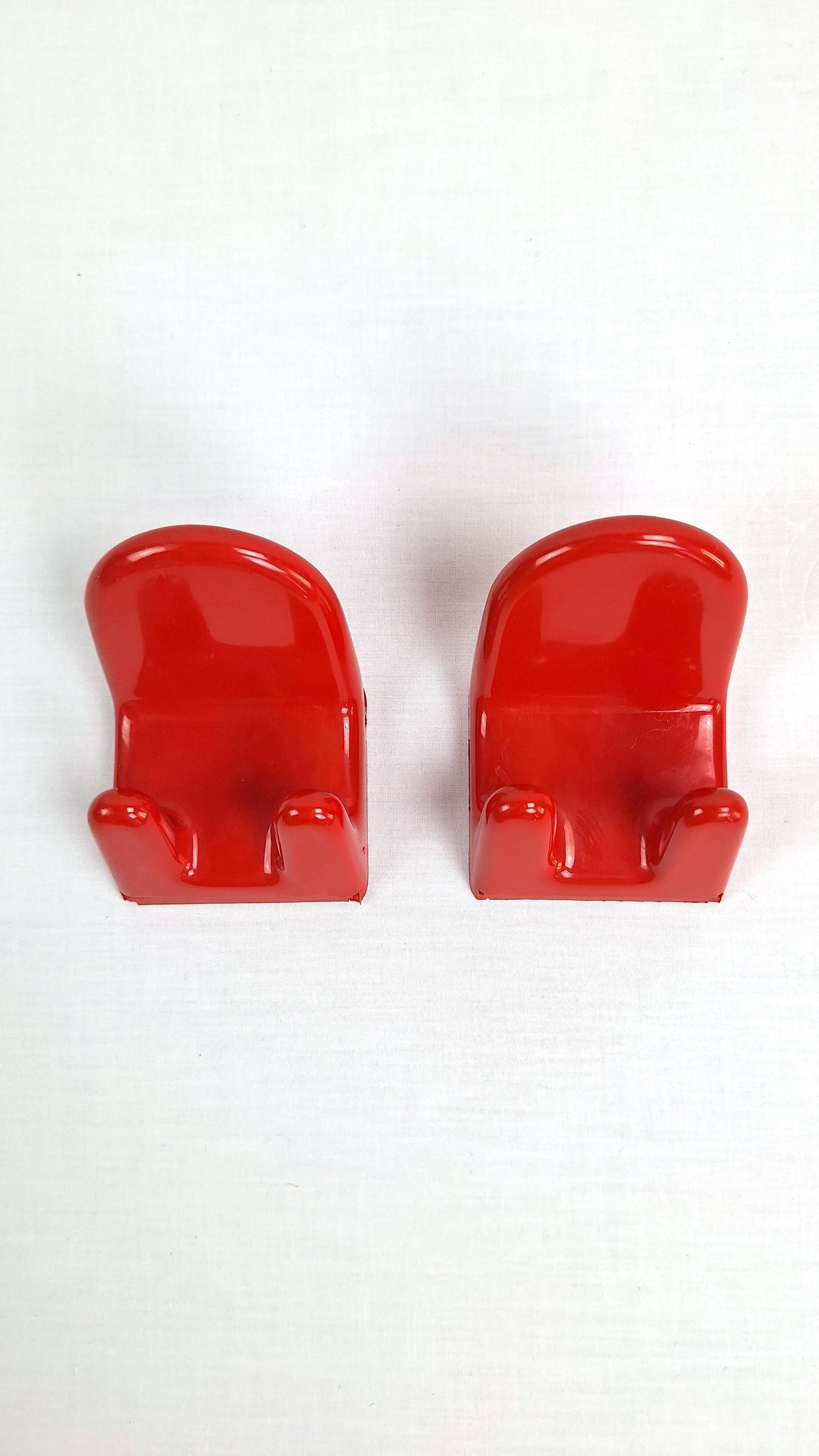 Paire de patères space age par Makio Hasuike pour Gedy, 1960