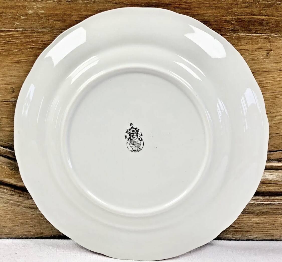 6 dessert plates 22.7 cm Lunéville street light model