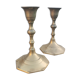 Paire de bougeoirs en laiton