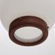 Bent Karlby "China" pendant lights, 3 lights, teak and glass, Lyfa, Denmark, 1960.