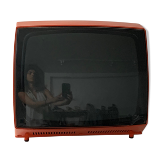 Orange vintage television 70s