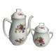 Antique porcelain teapot and sugar bowl