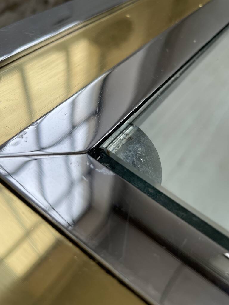 Romeo Rega chrome brass coffee table