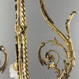 Louis XV style chandelier in bronze and glass, 19th century
