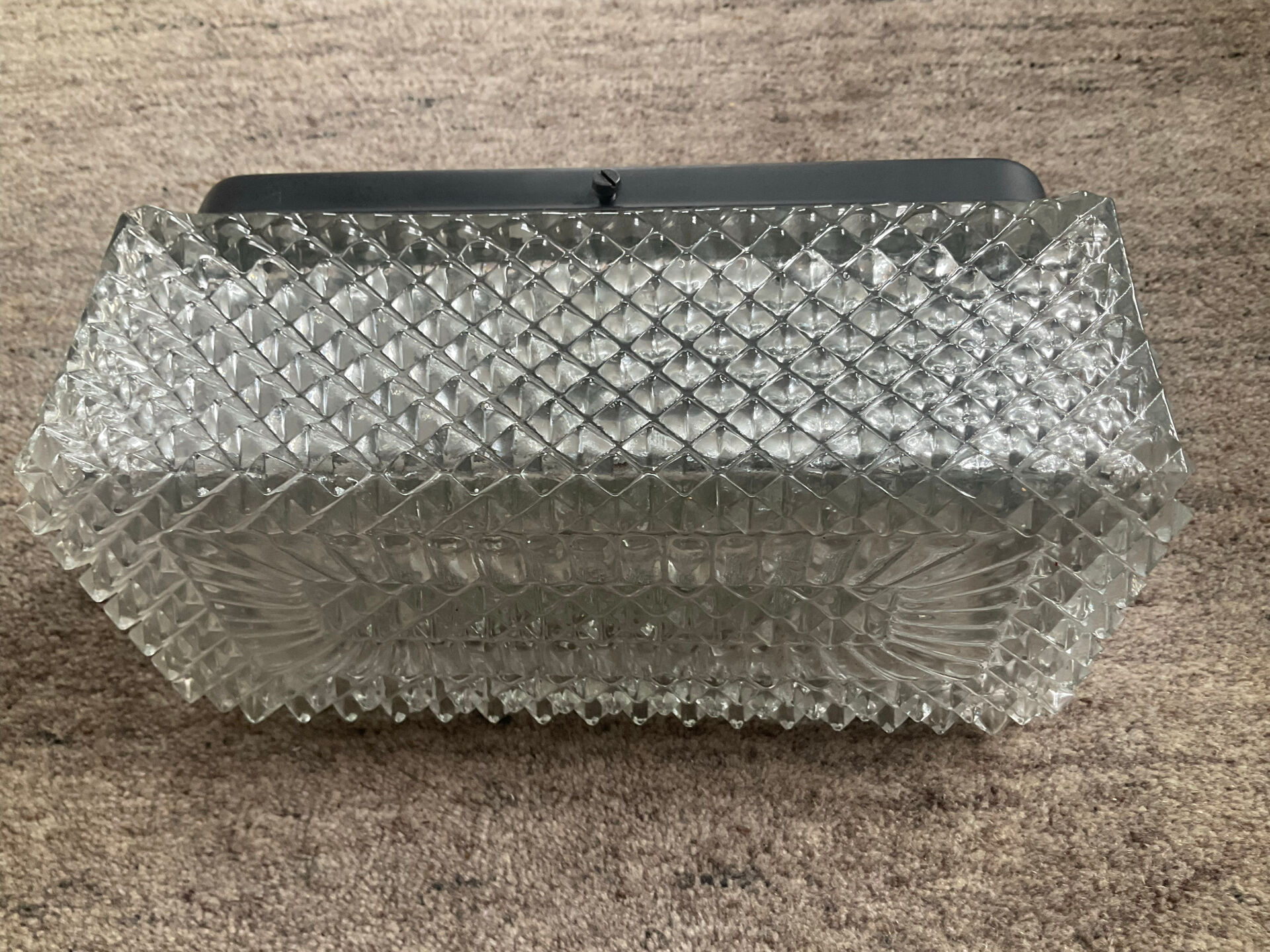 Vintage glass wall light from the 1970s.