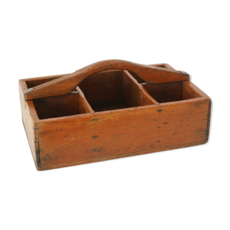 Vintage craft tooled wooden crate