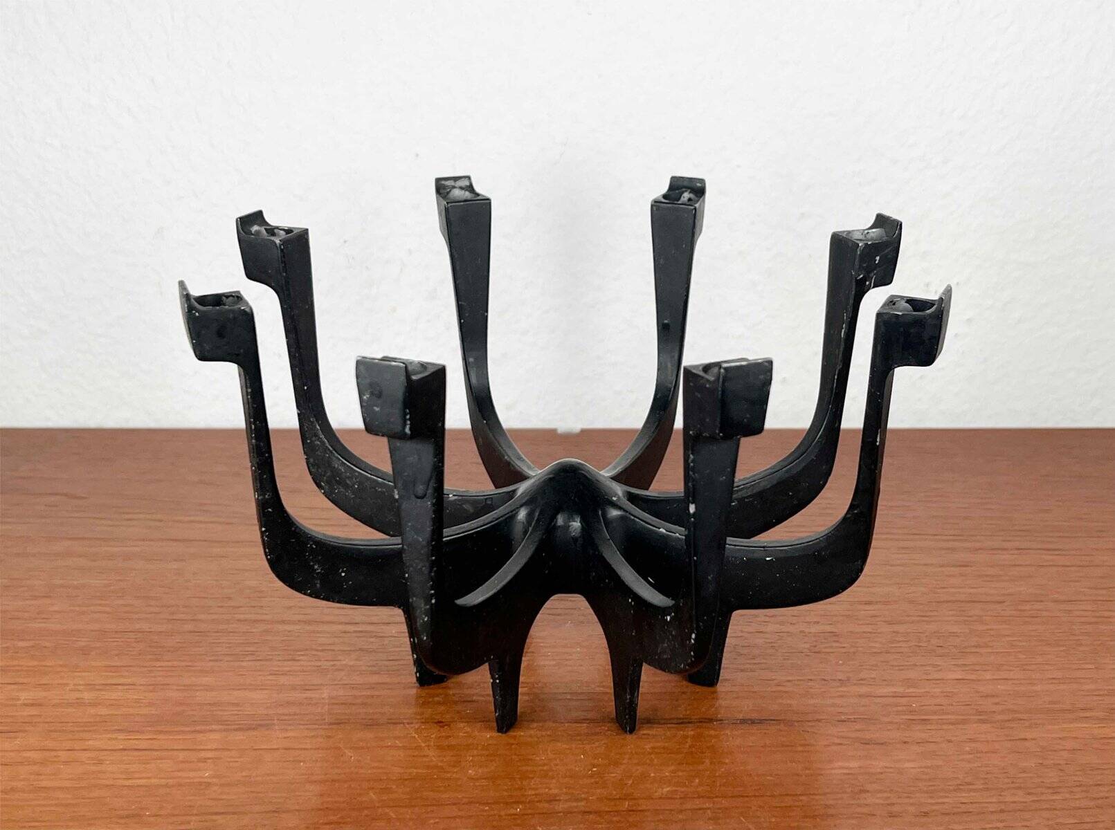 Danish metal candlestick in mid-century style by Gunnar Cyren for Dansk Designs Denmark, 1960s.