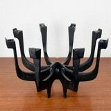 Danish metal candlestick in mid-century style by Gunnar Cyren for Dansk Designs Denmark, 1960s.