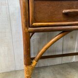 Rattan console/desk