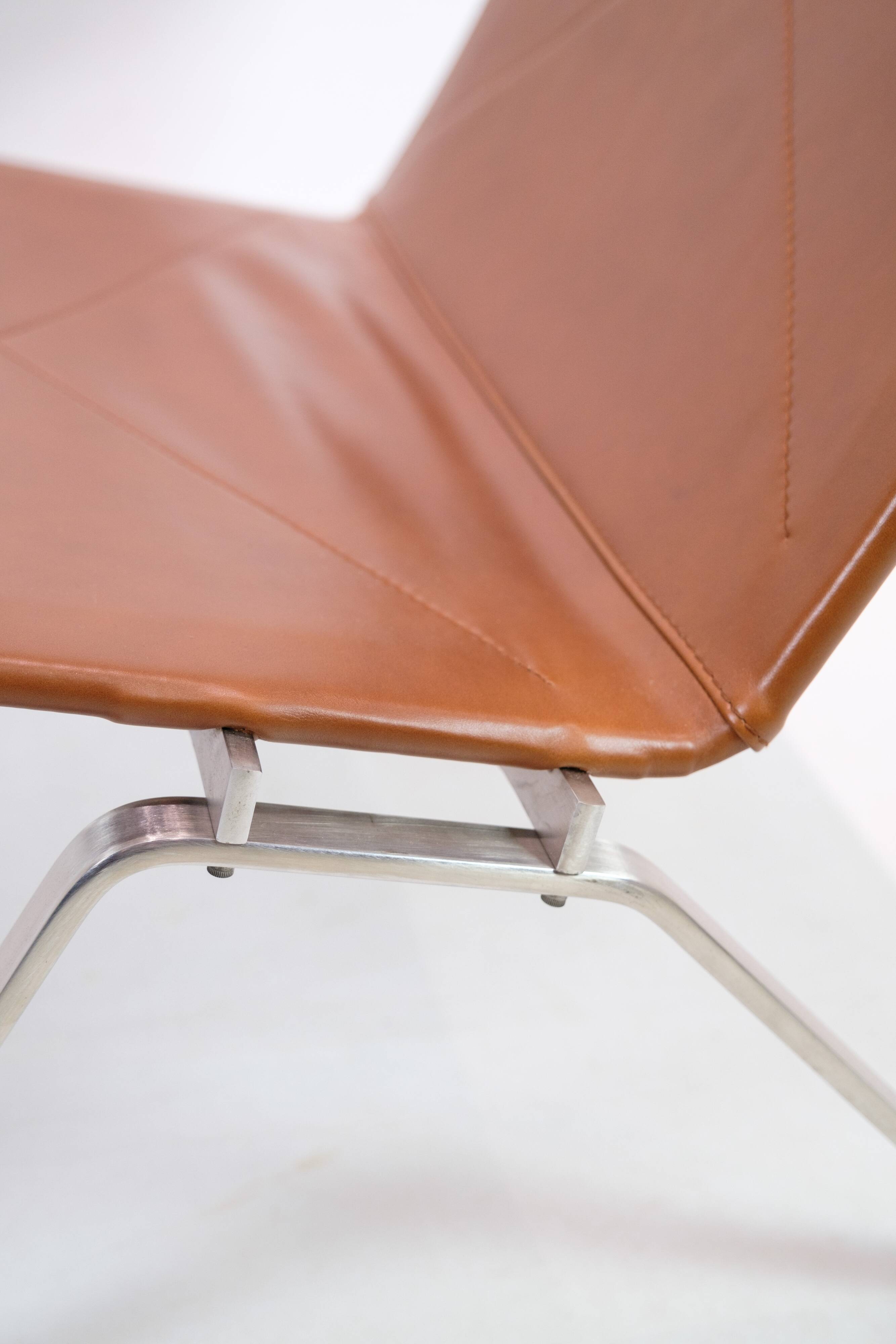 Lounge Chair Model PK 22 Made In Walnut Elegance Leather By Poul Kjærholm For Fritz Hansen