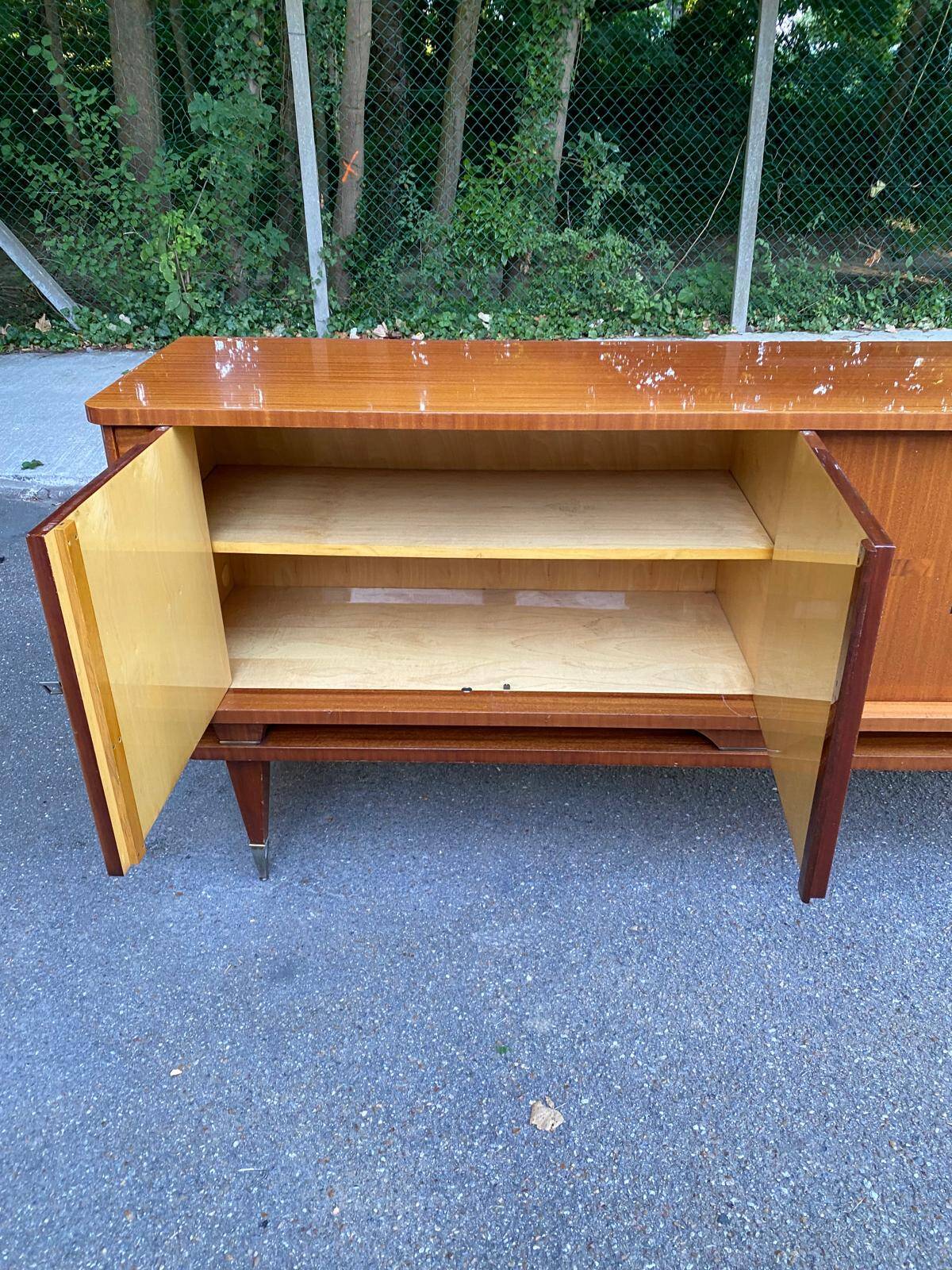 Enfilade scandinave art déco en palissandre 1960 220cm