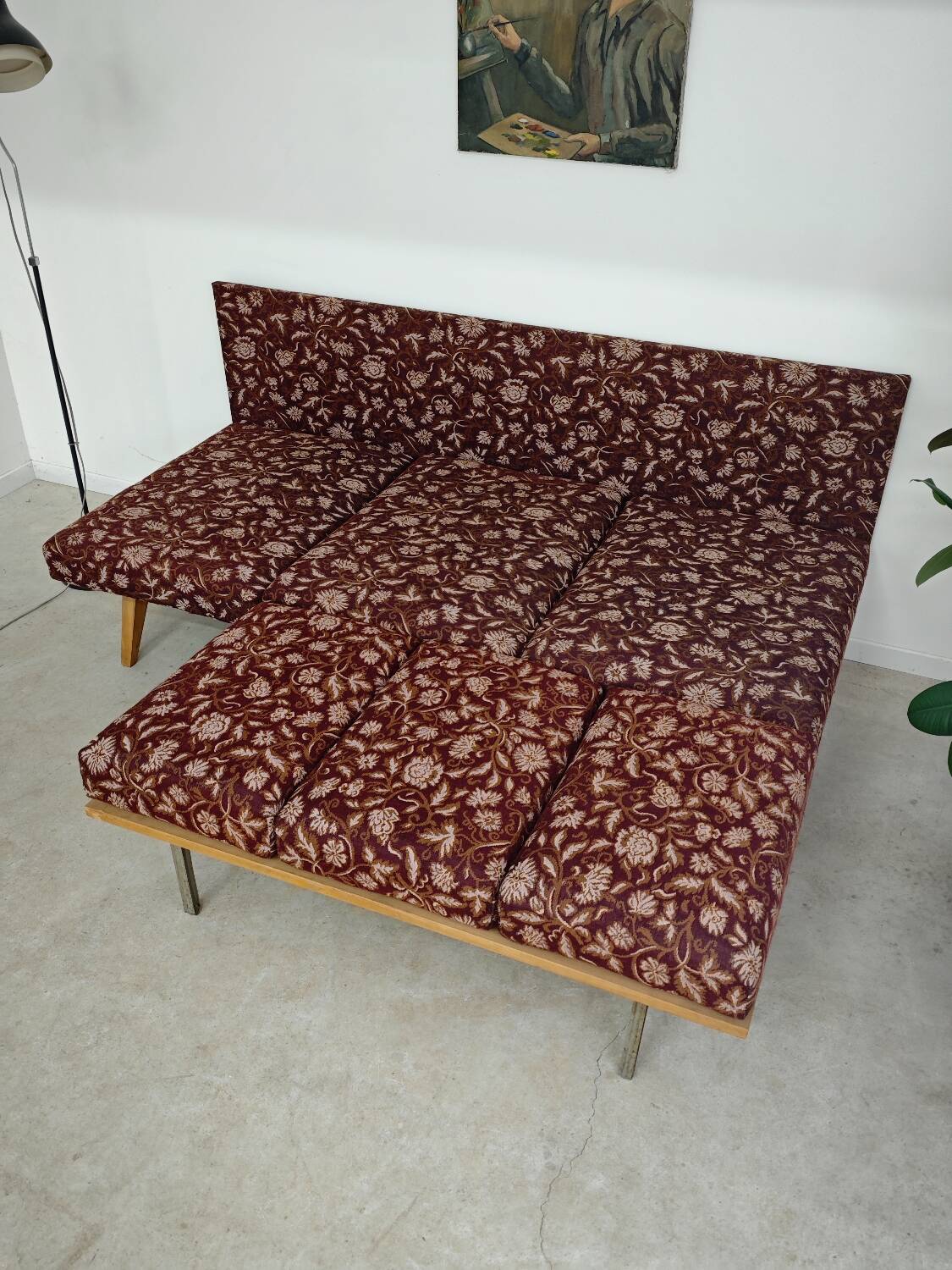 Daybed 55-17 bench by Frantisek Jirak for Tatra Pravenec 1960