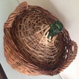 Vintage dressing Wicker bottle