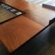 Daybed bench sofa angle teak and Scandinavian rosewood