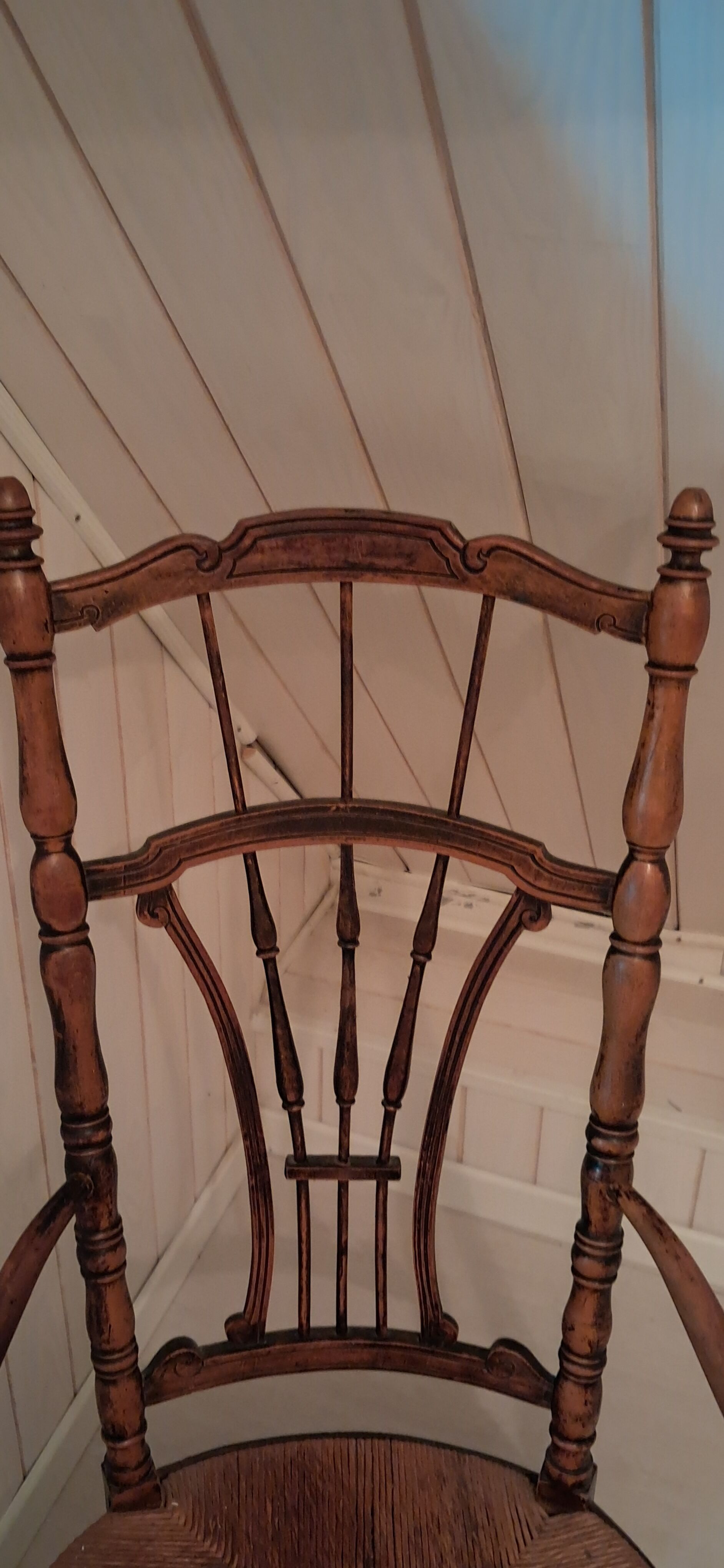 Fauteuil en bois et paille