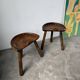 Pair of Le Selou tripod shepherd's stools